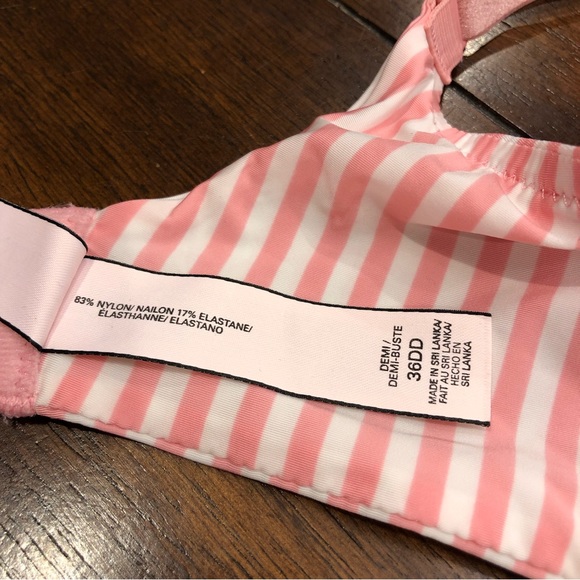 Pink stripe Demi cup VS bra - Picture 7 of 10